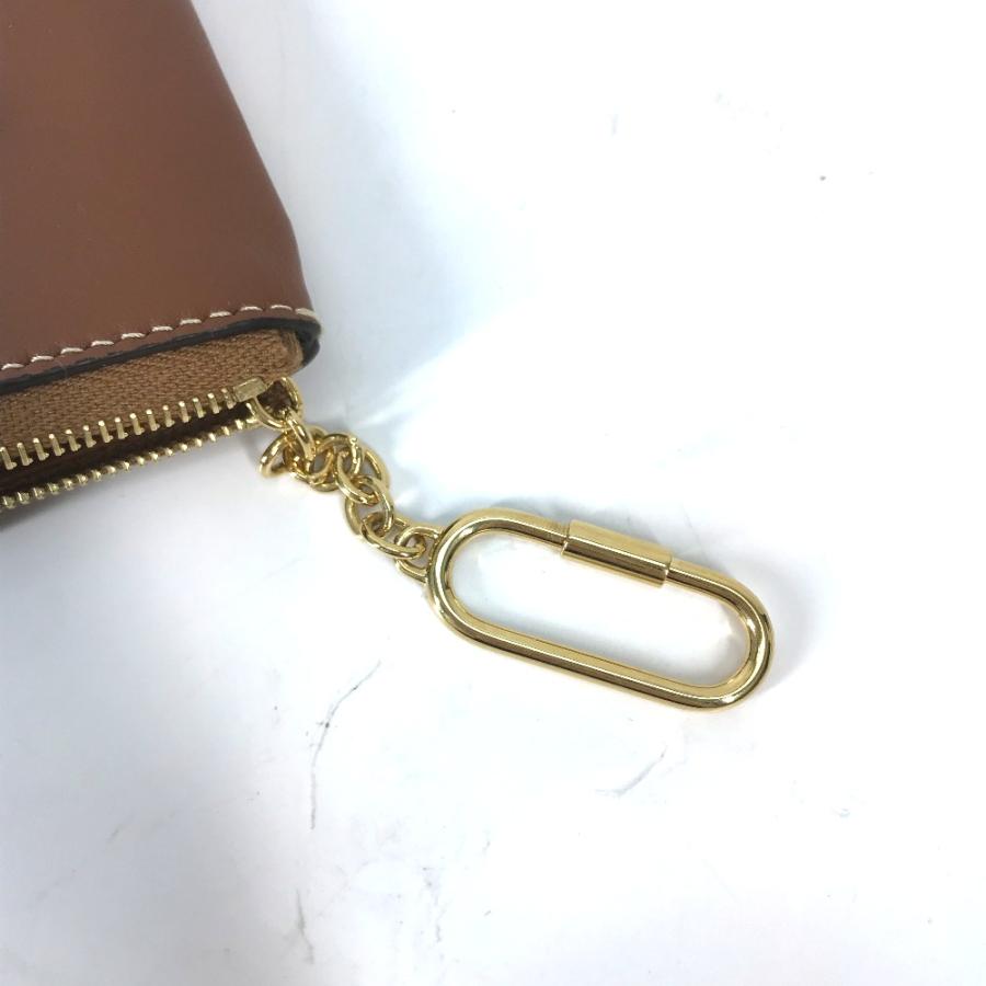美品 CELINE セリーヌ キーリング付き コインケース 小銭入れ 財布 名刺入れ トリオンフ キュイル カードケース タン ブラウン【中古】 | CELINE | 08