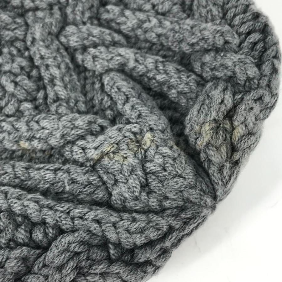 MONCLER モンクレール ワッペン ビーニー 帽子 ニットキャップ ロゴ ニット帽 グレー レディース【中古】 | MONCLER | 04