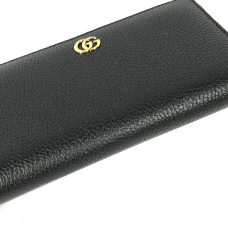 美品 GUCCI グッチ 739499 ラウンドファスナー ロングウォレット GGマーモント バンブー 長財布 ネイビー レディース【中古】 | GUCCI | 02