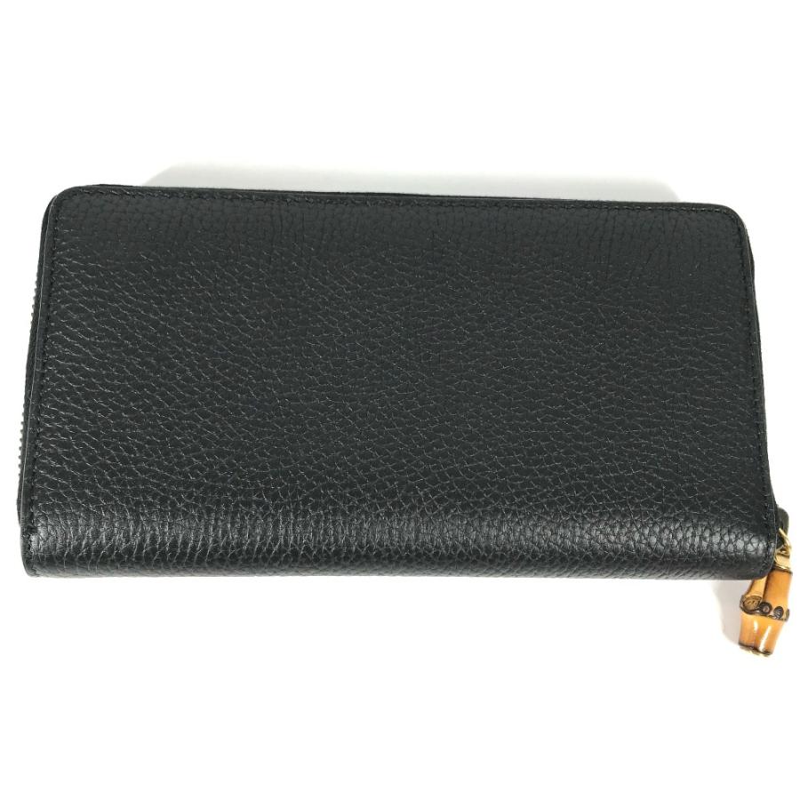 美品 GUCCI グッチ 739499 ラウンドファスナー ロングウォレット GGマーモント バンブー 長財布 ネイビー レディース【中古】 | GUCCI | 06