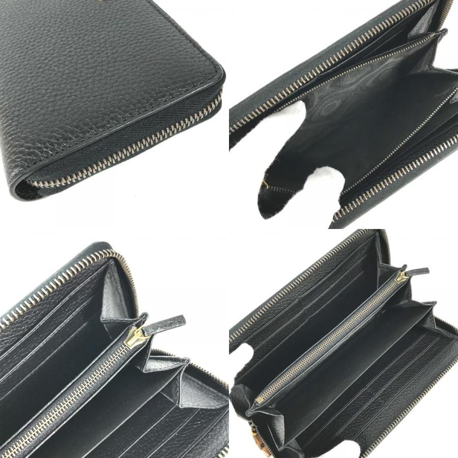 美品 GUCCI グッチ 739499 ラウンドファスナー ロングウォレット GGマーモント バンブー 長財布 ネイビー レディース【中古】 | GUCCI | 08