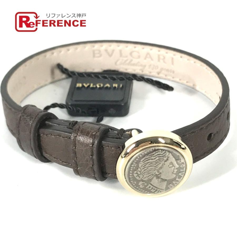 美品 BVLGARI ブルガリ 130周年記念 アクセサリー 革ブレス ブレスレット ブラウン レディース【中古】 | BVLGARI