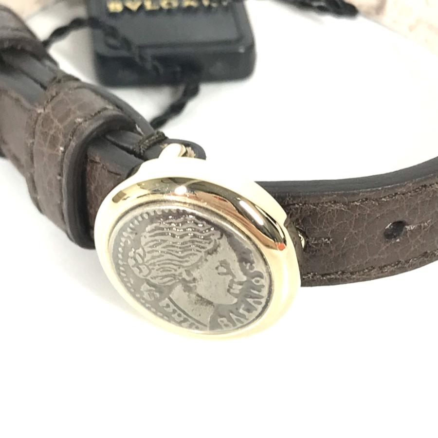美品 BVLGARI ブルガリ 130周年記念 アクセサリー 革ブレス ブレスレット ブラウン レディース【中古】 | BVLGARI | 02