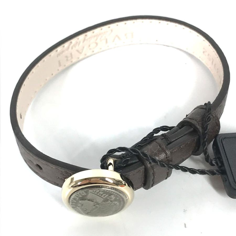 美品 BVLGARI ブルガリ 130周年記念 アクセサリー 革ブレス ブレスレット ブラウン レディース【中古】 | BVLGARI | 05