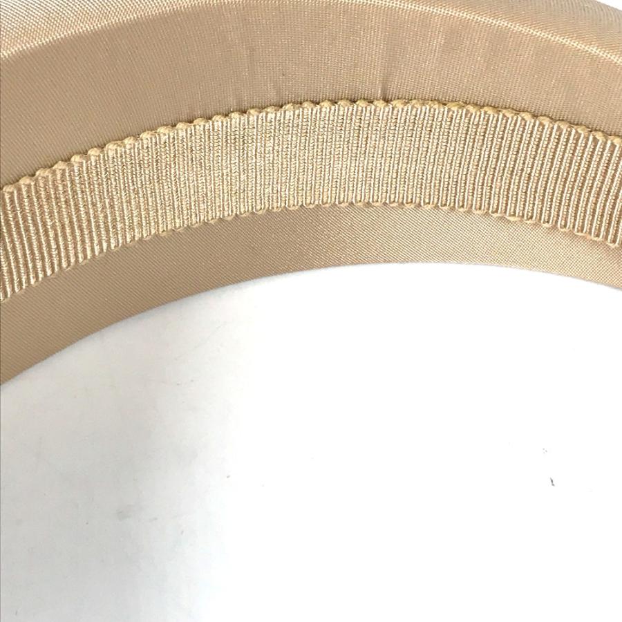 美品 PRADA プラダ 1IH016 ヘアアクセサリー ヘアバンド ヘッドバンド トライアングルロゴ 三角ロゴ カチューシャ ベージュ 【中古】 | PRADA | 07