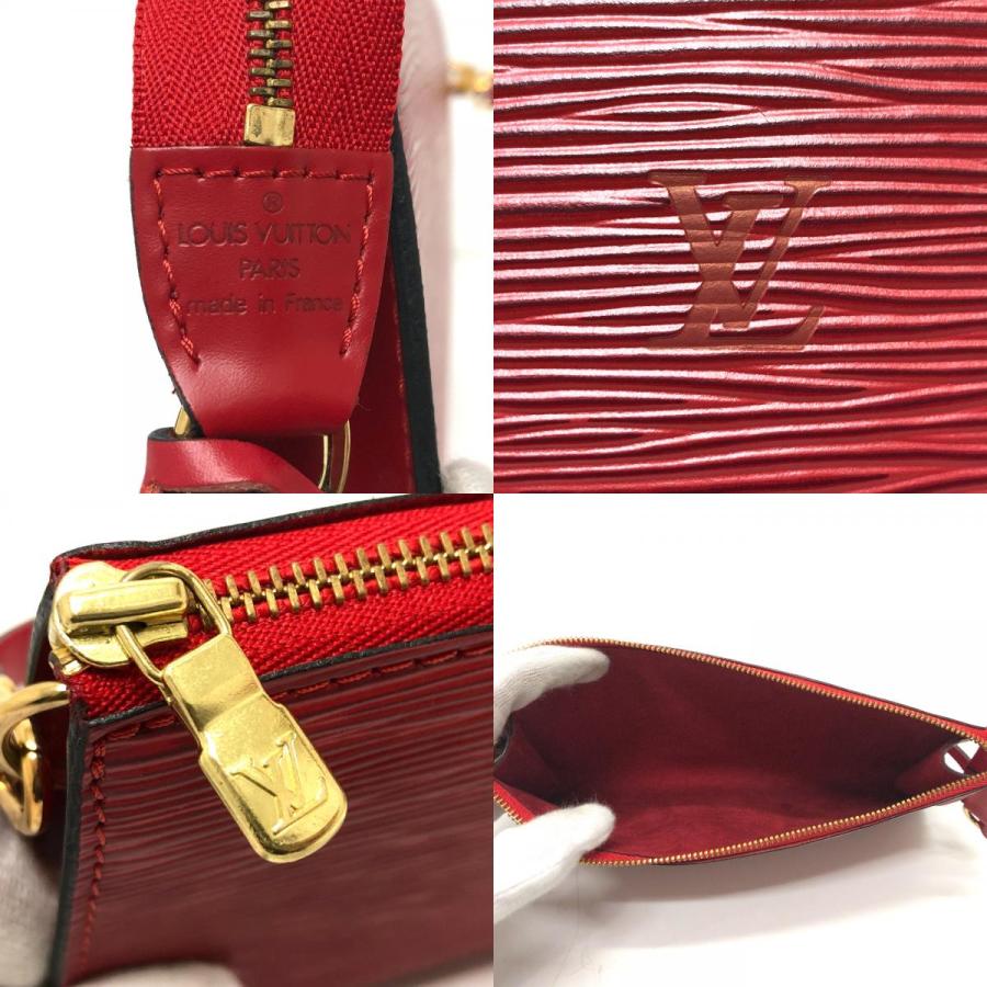 ルイヴィトンアクセソワールエピポシェット ハンドバッグレッド
