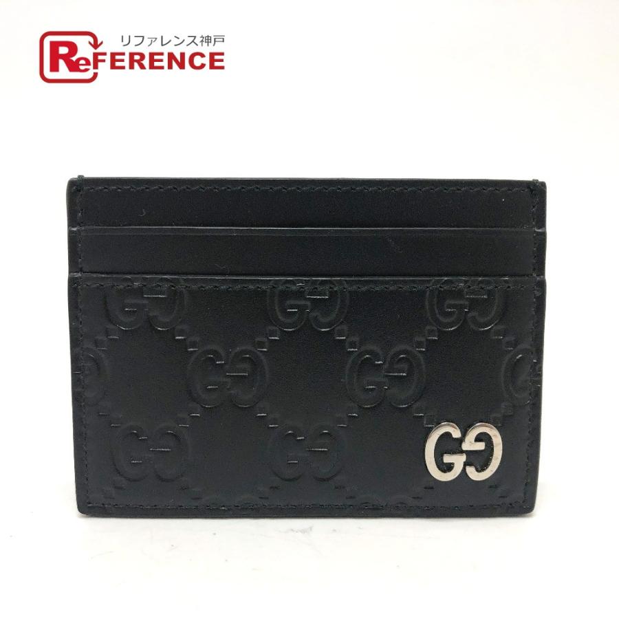 GUCCI グッチ 473927  シマ カードケース ブラック メンズ【中古】 | GUCCI