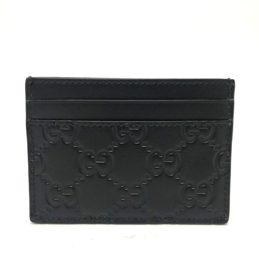 GUCCI グッチ 473927  シマ カードケース ブラック メンズ【中古】 | GUCCI | 01