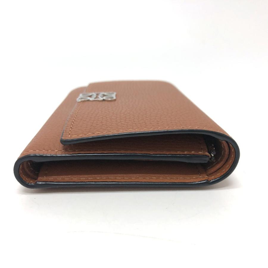 LOEWE ロエベ バーティカル ウォレット スモール コンパクト アナグラム 3つ折り財布 ブラウン レディース【中古】 | LOEWE | 02