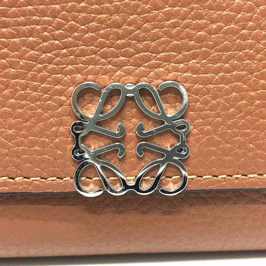 LOEWE ロエベ バーティカル ウォレット スモール コンパクト アナグラム 3つ折り財布 ブラウン レディース【中古】 | LOEWE | 05