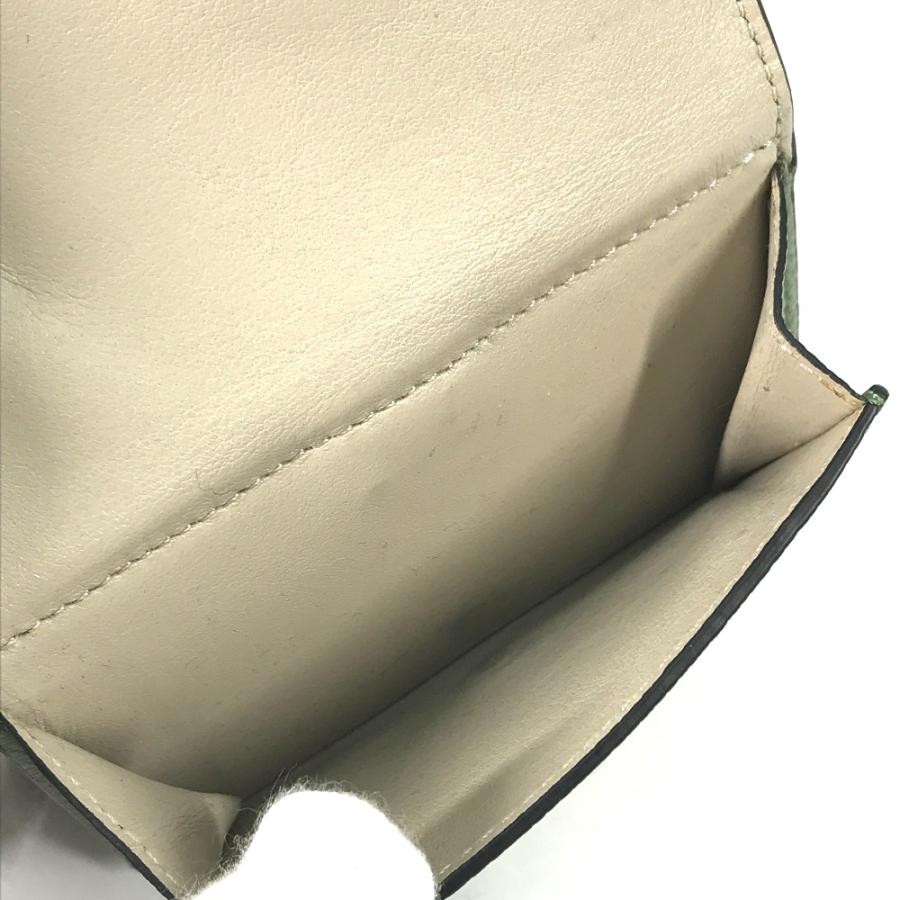 LOEWE ロエベ スモール バーティカル ウォレット コンパクトウォレット アナグラム 3つ折り財布 グリーン レディース【中古】 | LOEWE | 05
