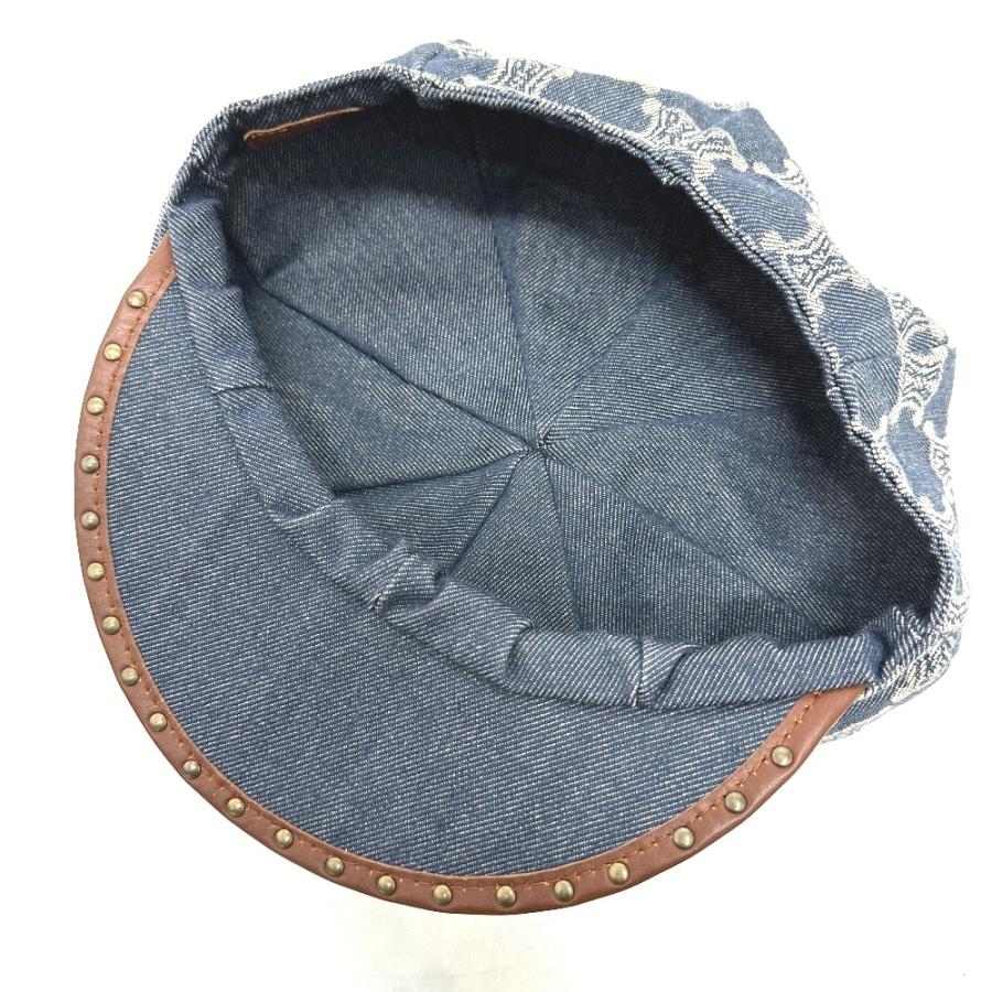 CELINE セリーヌ 帽子 デニム マカダム キャスケット ブルー レディース【中古】 | CELINE | 06