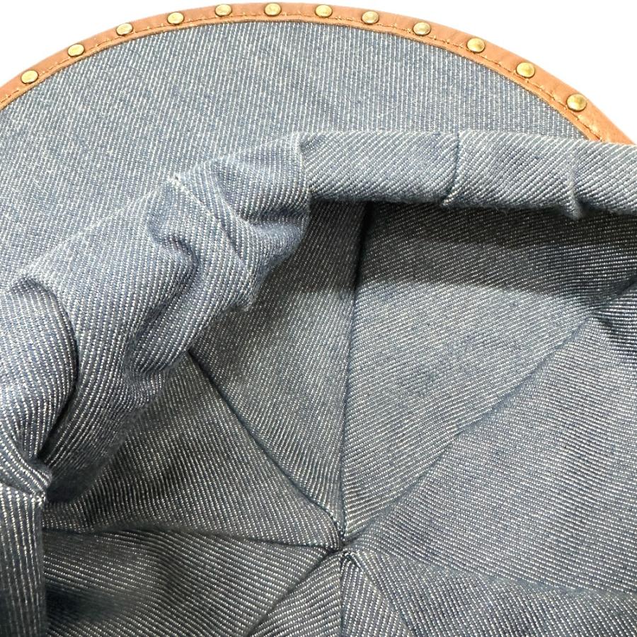 CELINE セリーヌ 帽子 デニム マカダム キャスケット ブルー レディース【中古】 | CELINE | 07