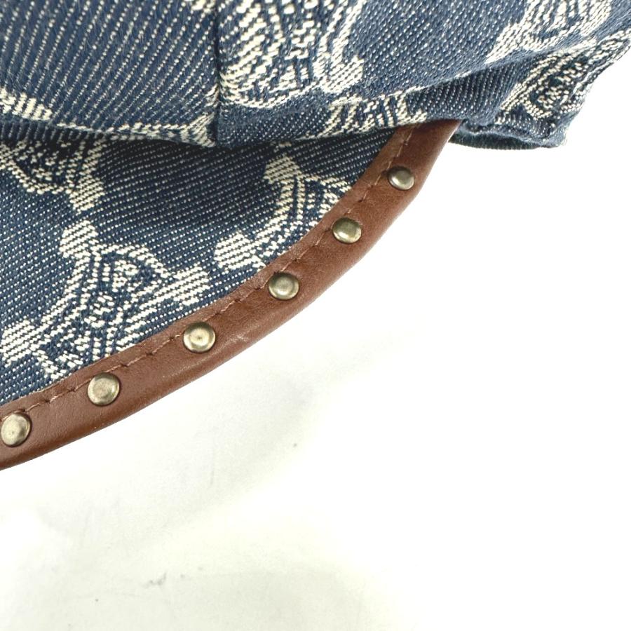CELINE セリーヌ 帽子 デニム マカダム キャスケット ブルー レディース【中古】 | CELINE | 09