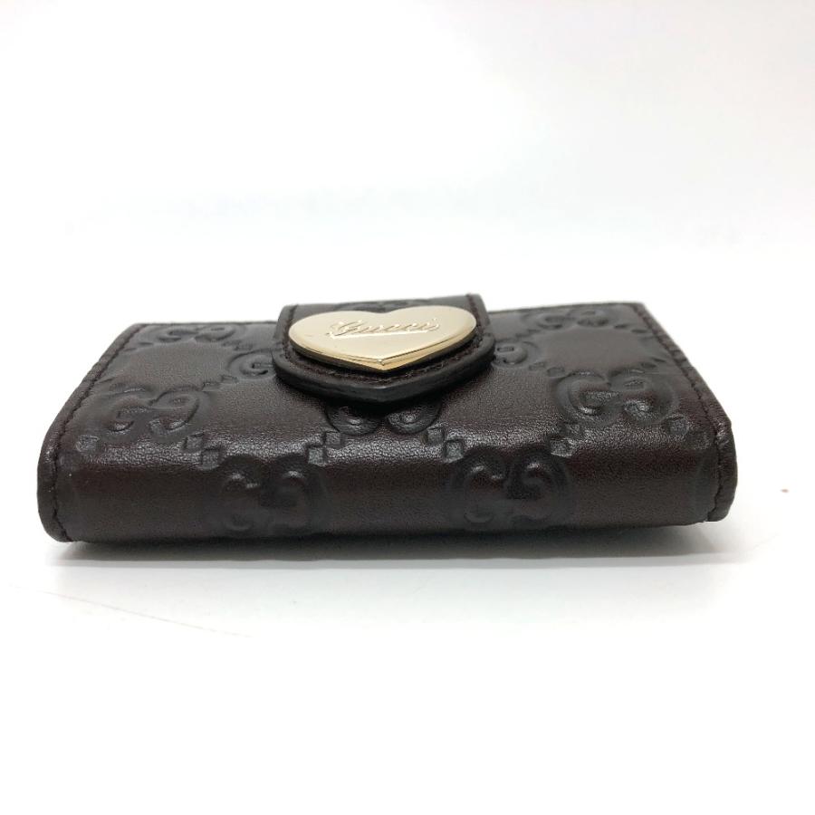 GUCCI グッチ 203551 ハートプレート 6連 GG  キーケース ブラウン レディース【中古】 | GUCCI | 03