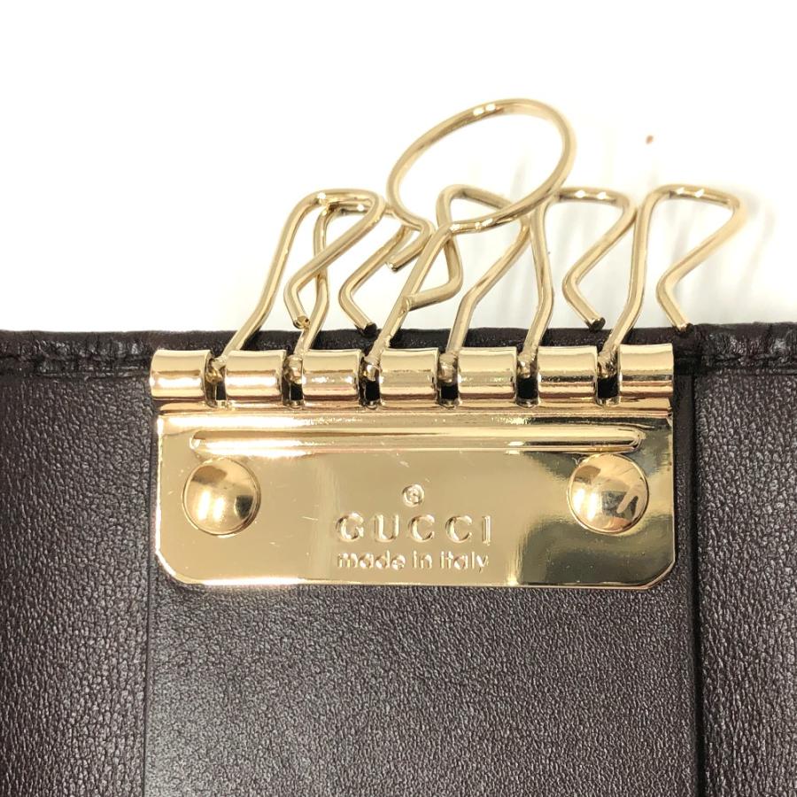GUCCI グッチ 203551 ハートプレート 6連 GG  キーケース ブラウン レディース【中古】 | GUCCI | 08