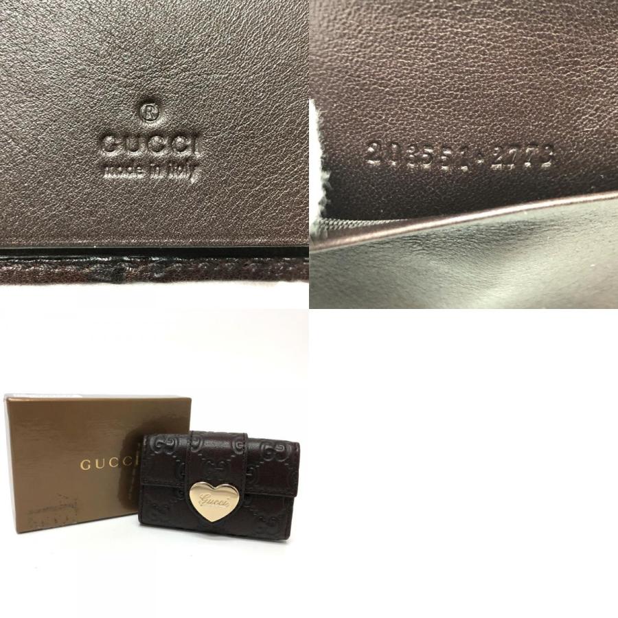 GUCCI グッチ 203551 ハートプレート 6連 GG  キーケース ブラウン レディース【中古】 | GUCCI | 09