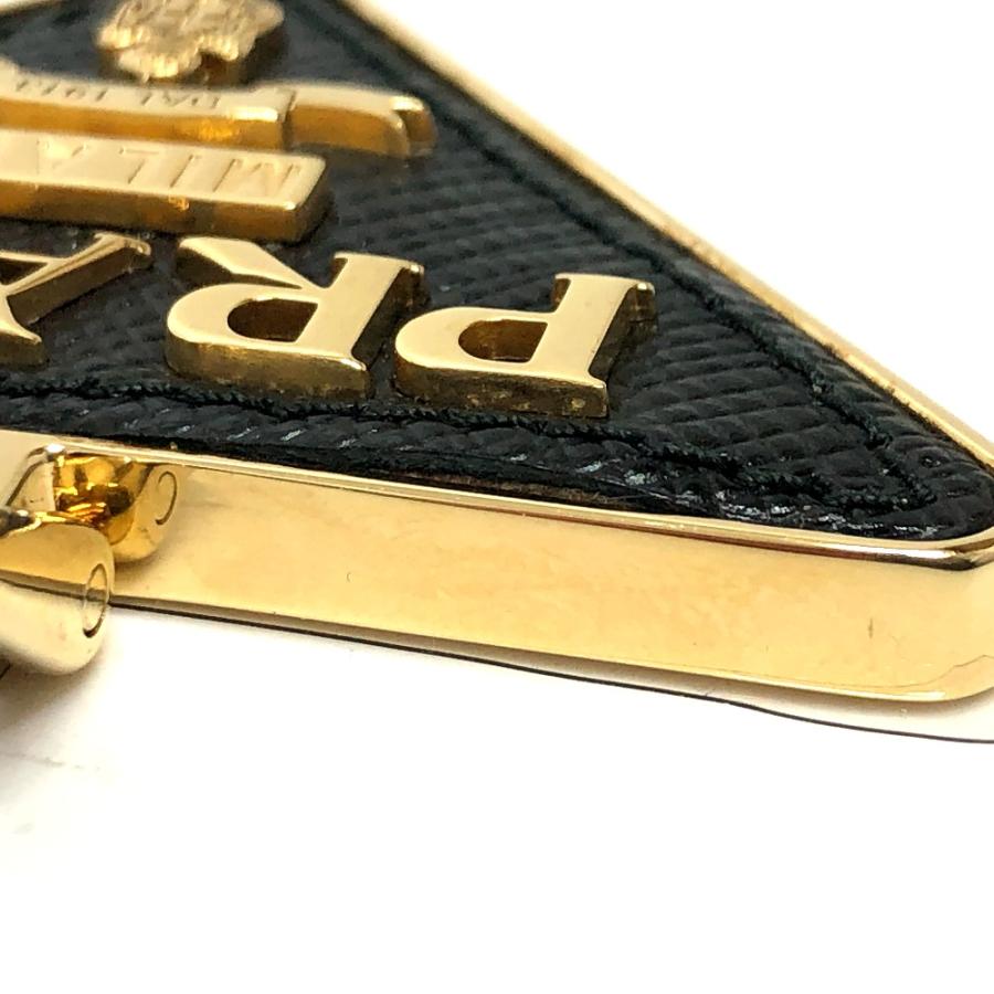 PRADA プラダ 1PP128 053 三角ロゴ プレート トライアングルロゴ キーリング ブラック .レディース【中古】 | PRADA | 05