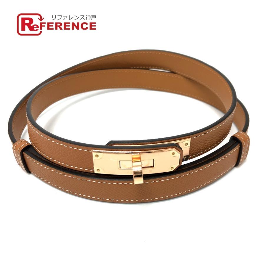 未使用 HERMES エルメス ケリーベルト ケリー 18 ベルト ゴールド ブラウン レディース【中古】 | HERMES