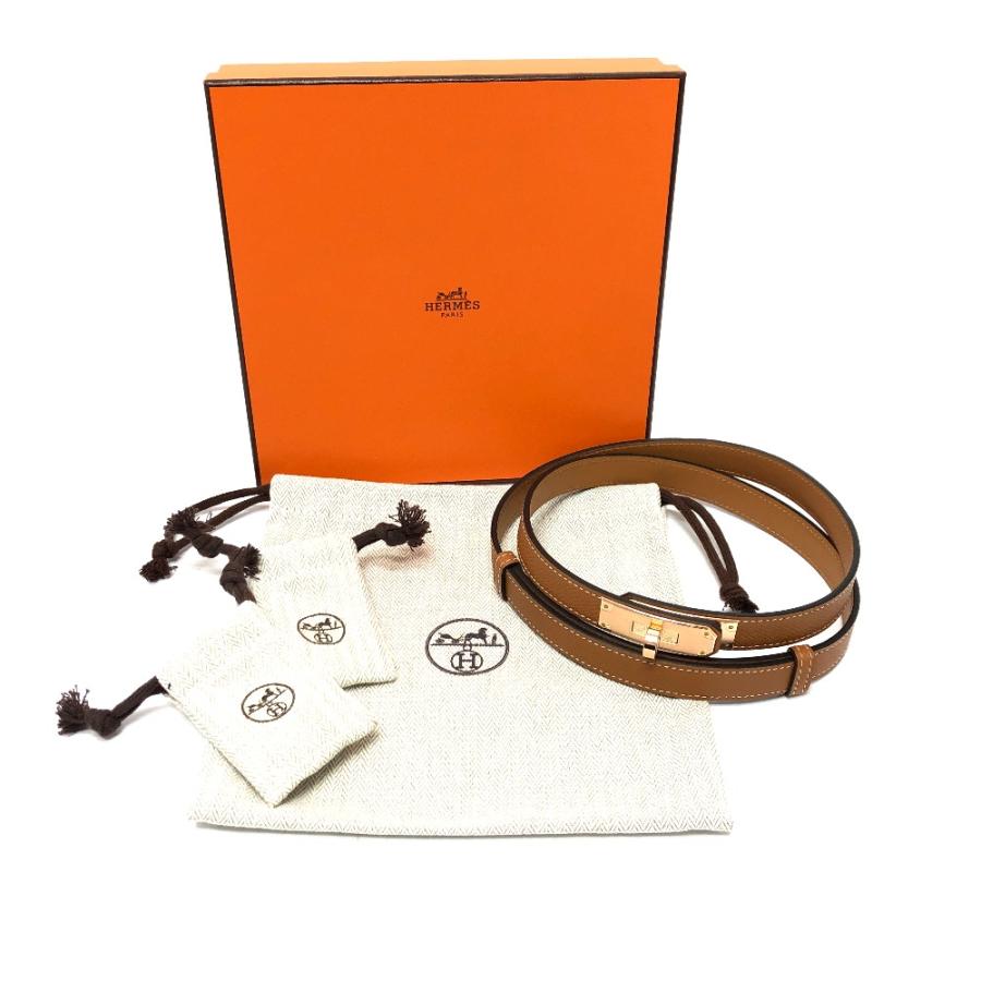 未使用 HERMES エルメス ケリーベルト ケリー 18 ベルト ゴールド ブラウン レディース【中古】 | HERMES | 06