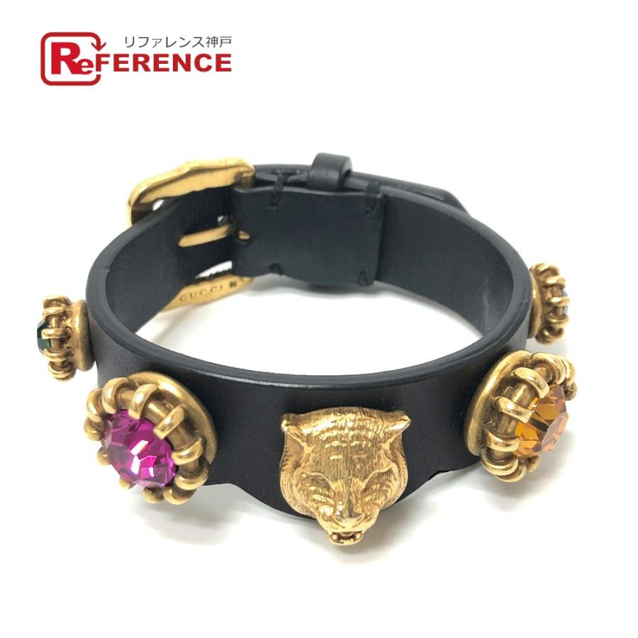 GUCCI グッチ タイガーヘッド アクセサリー ブレスレット ブラック メンズ【中古】 | GUCCI
