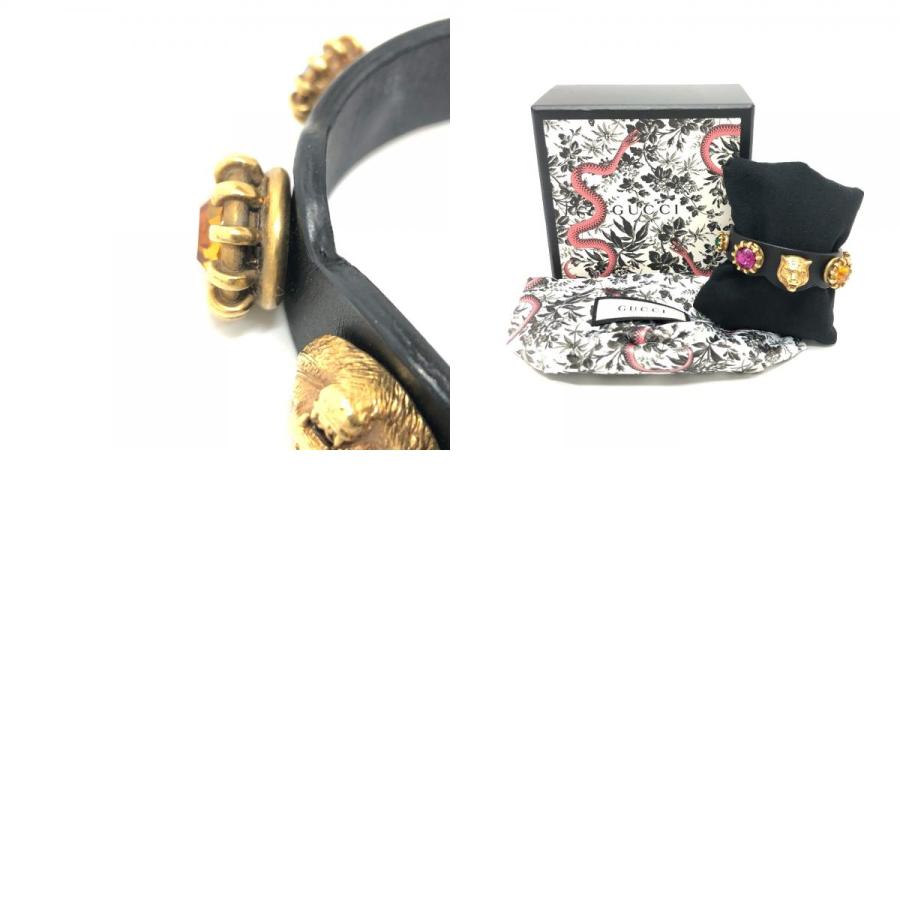GUCCI グッチ タイガーヘッド アクセサリー ブレスレット ブラック メンズ【中古】 | GUCCI | 09