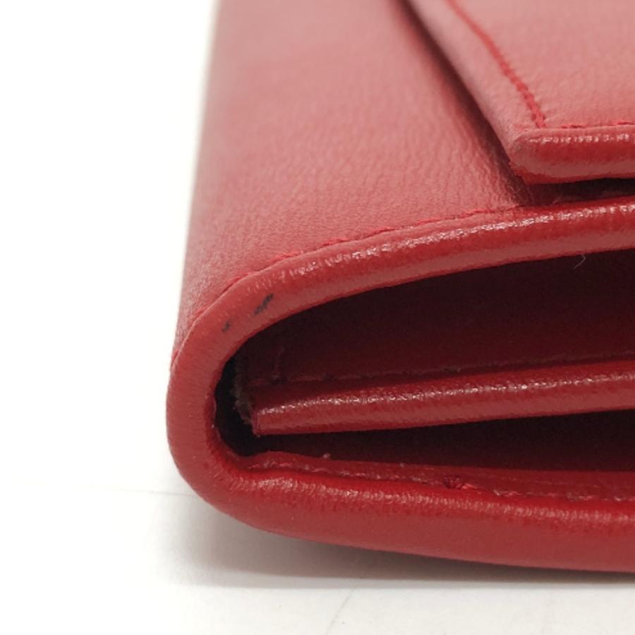 美品 Salvatore Ferragamo サルヴァトーレフェラガモ 二つ折り財布 財布 ガンチーニ 長財布 レッド レディース【中古】 |  | 04