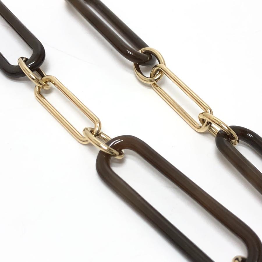 美品 HERMES エルメス アミュレット パドロックGM アクセサリー ネックレス ブラウン レディース【中古】 | HERMES | 03