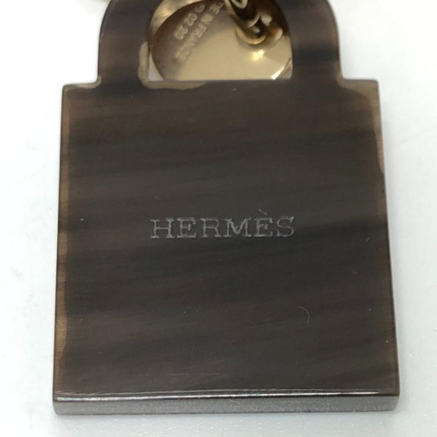 美品 HERMES エルメス アミュレット パドロックGM アクセサリー ネックレス ブラウン レディース【中古】 | HERMES | 05