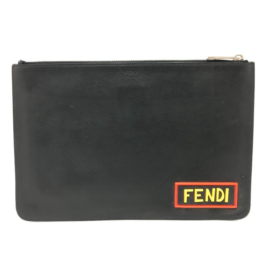 FENDI フェンディ 7N0078  セカンドバッグ LOVE クラッチバッグ ブラック メンズ【中古】 | FENDI | 01