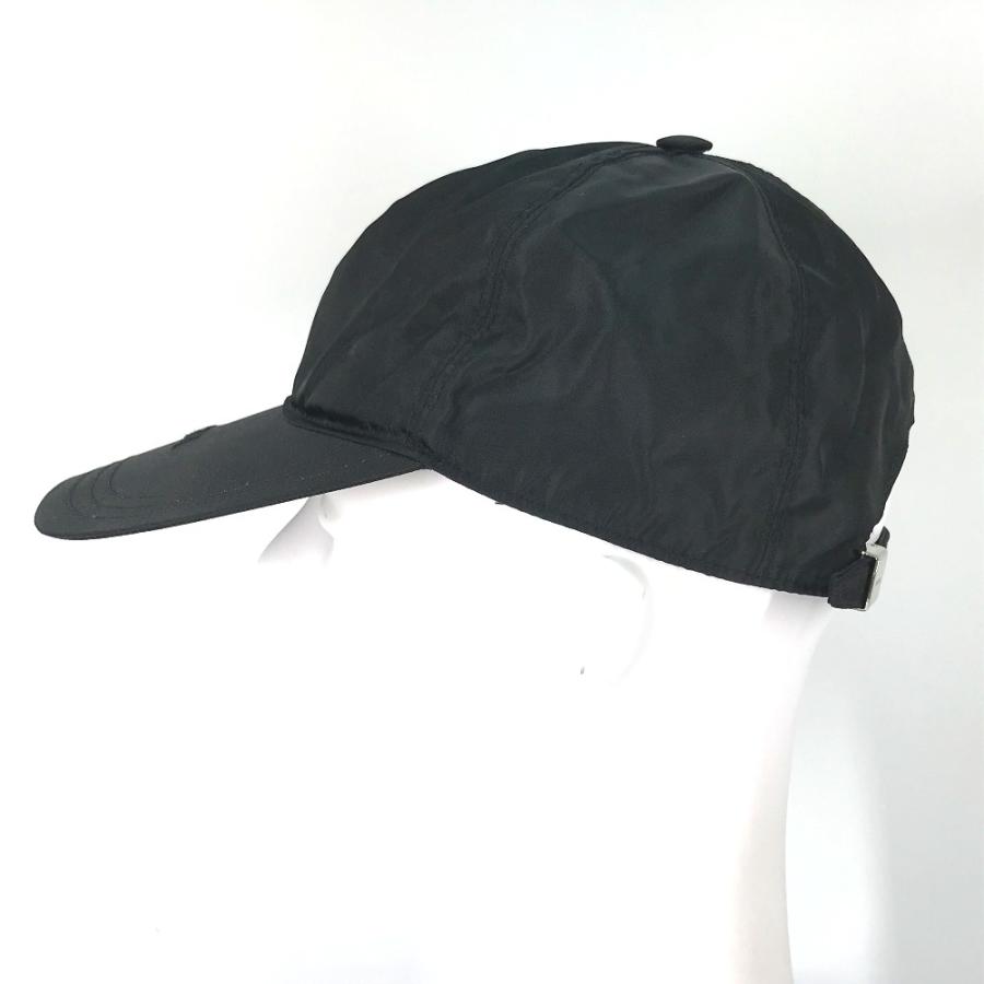 PRADA プラダ 帽子 キャップ帽 ベースボール ロゴ キャップ ブラック レディース【中古】 | PRADA | 04