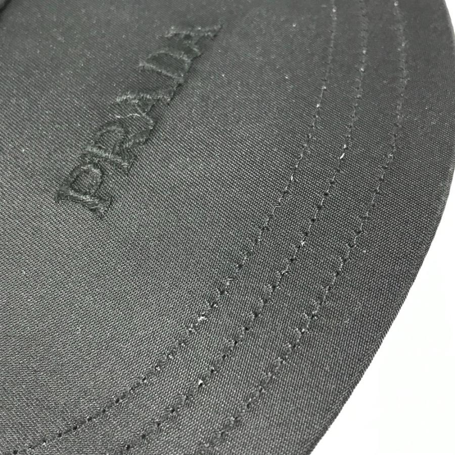 PRADA プラダ 帽子 キャップ帽 ベースボール ロゴ キャップ ブラック レディース【中古】 | PRADA | 06