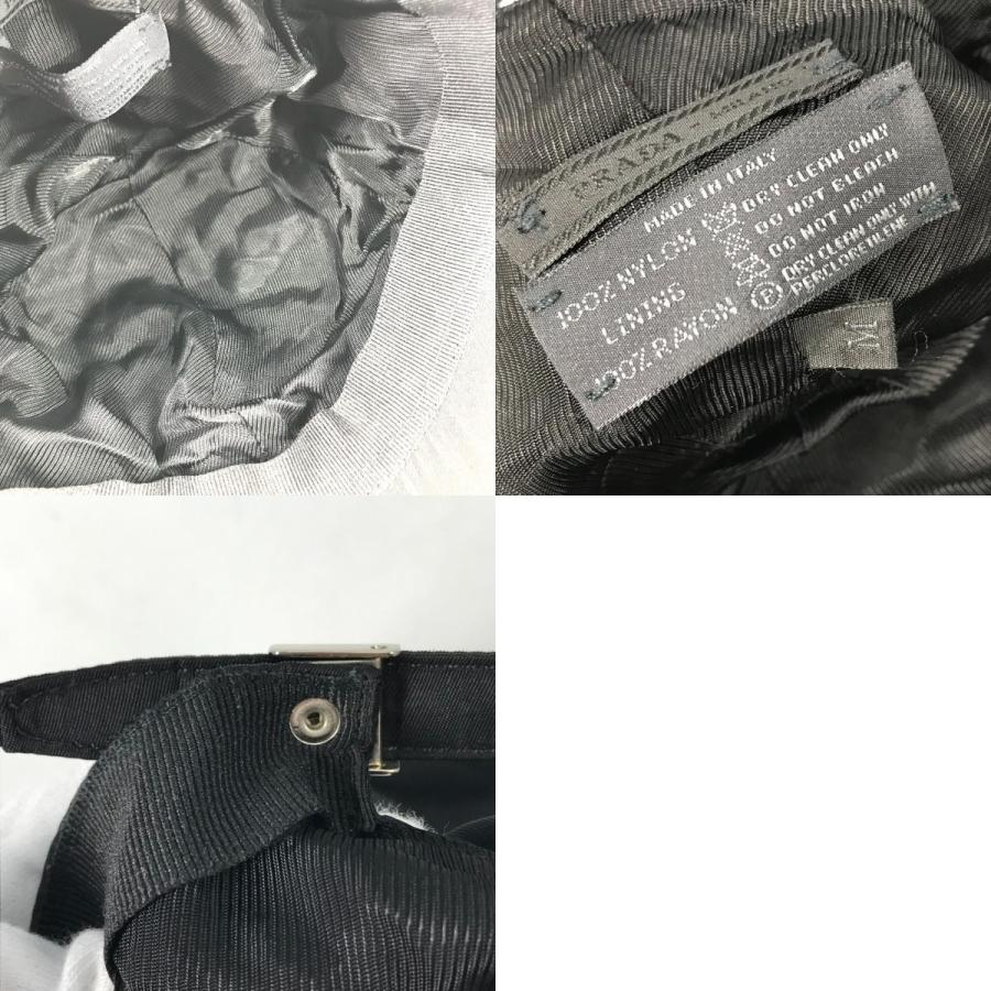 PRADA プラダ 帽子 キャップ帽 ベースボール ロゴ キャップ ブラック レディース【中古】 | PRADA | 09