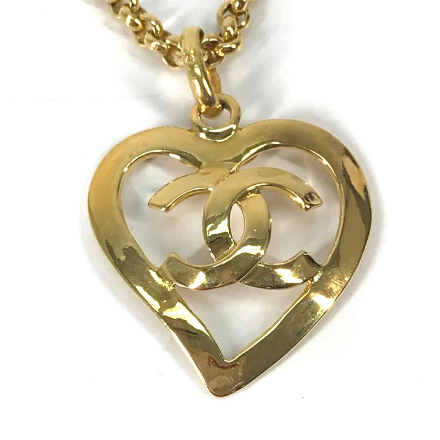 CHANEL シャネル ハート CC ココマーク チェーン アクセサリー ヴィンテージ ネックレス ゴールド レディース【中古】 | CHANEL | 01