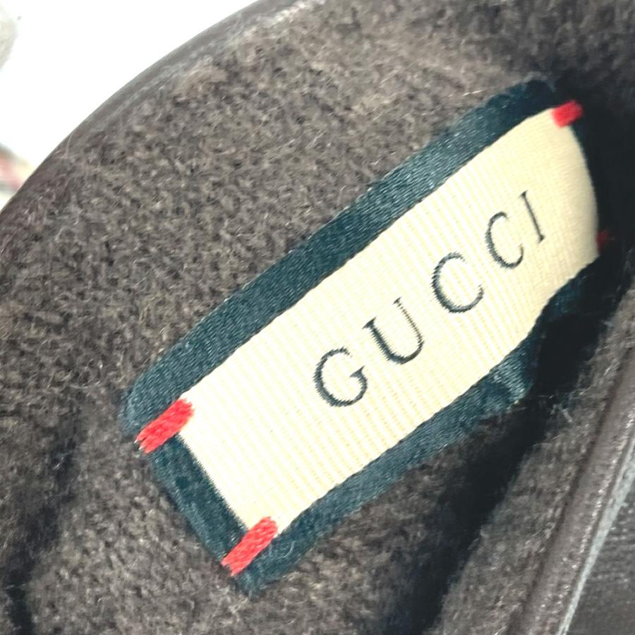 美品 GUCCI グッチ 603635 ホースビット 手袋 チェック グローブ ブラウン レディース【中古】 | GUCCI | 08