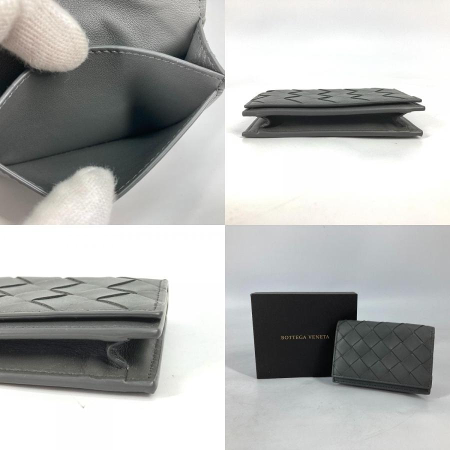 新品同様 BOTTEGA VENETA ボッテガヴェネタ 605720 イントレチャート パスケース 名刺入れ 二つ折り カードケース グレー メンズ【中古】 |  | 09