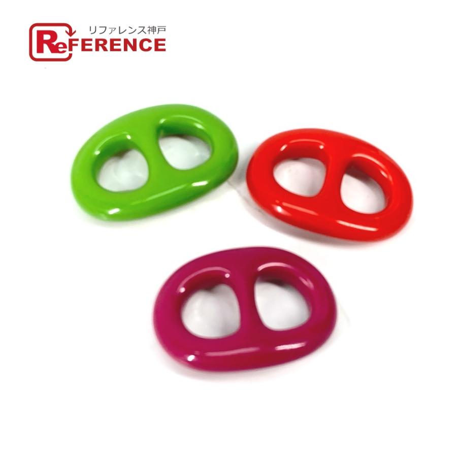 新品同様 HERMES エルメス トリボー 3点セット シェーヌダンクル スカーフリング レッドxパープル×グリーン ユニセックス【中古】 | HERMES