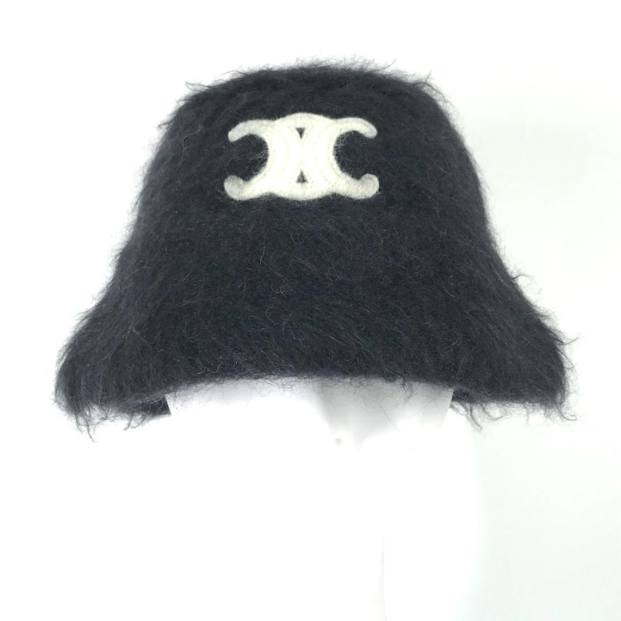 CELINE セリーヌ 2A58Y270R トリオンフ  ハット帽 帽子 バケットハット ボブハット ファー ハット ブラック レディース【中古】 | CELINE | 04