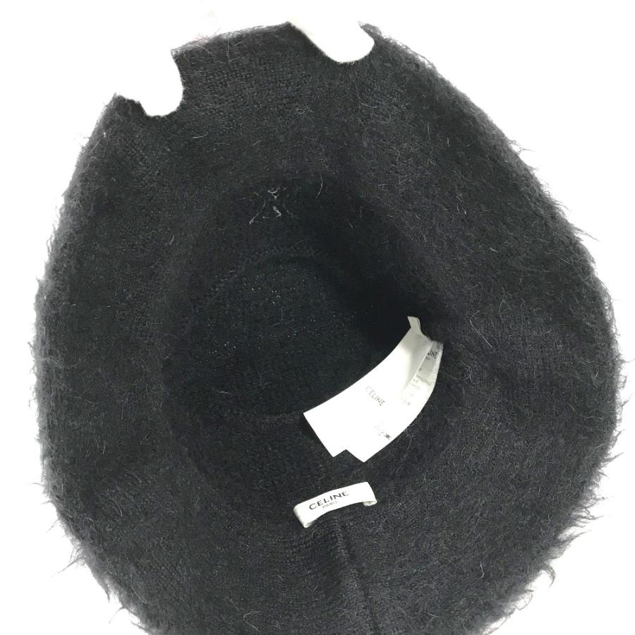 CELINE セリーヌ 2A58Y270R トリオンフ  ハット帽 帽子 バケットハット ボブハット ファー ハット ブラック レディース【中古】 | CELINE | 06