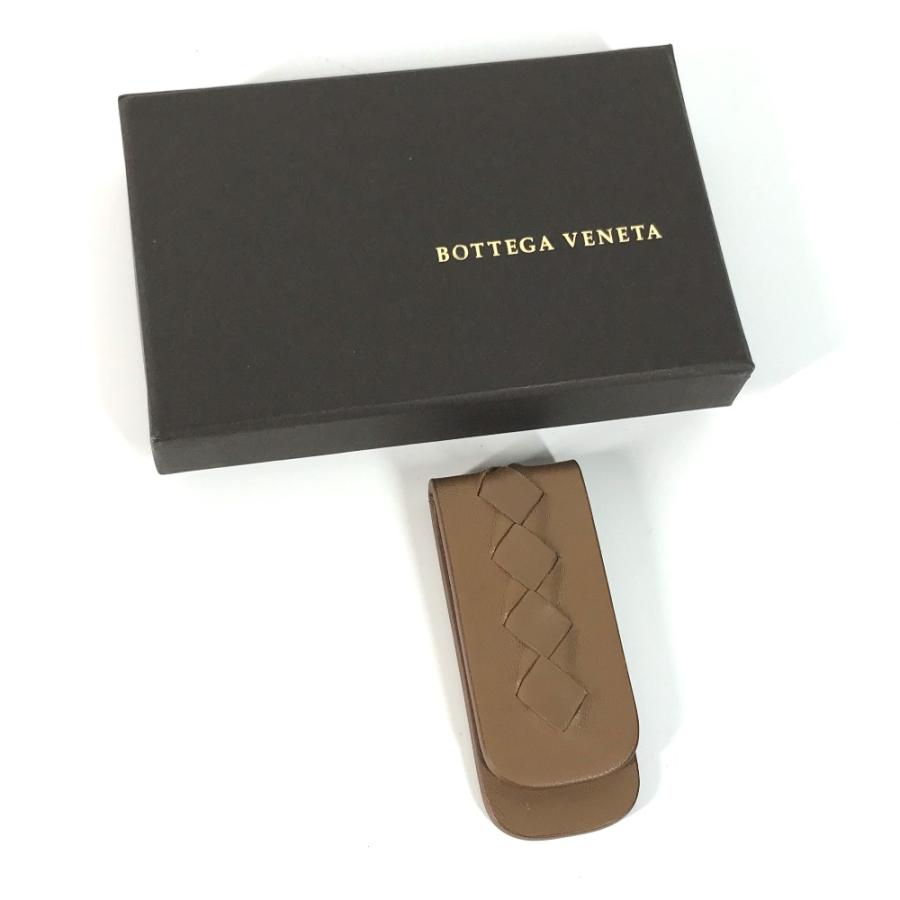 BOTTEGA VENETA ボッテガヴェネタ 169719  イントレチャート マグネット  財布 マネークリップ ブラウン メンズ【中古】 |  | 02