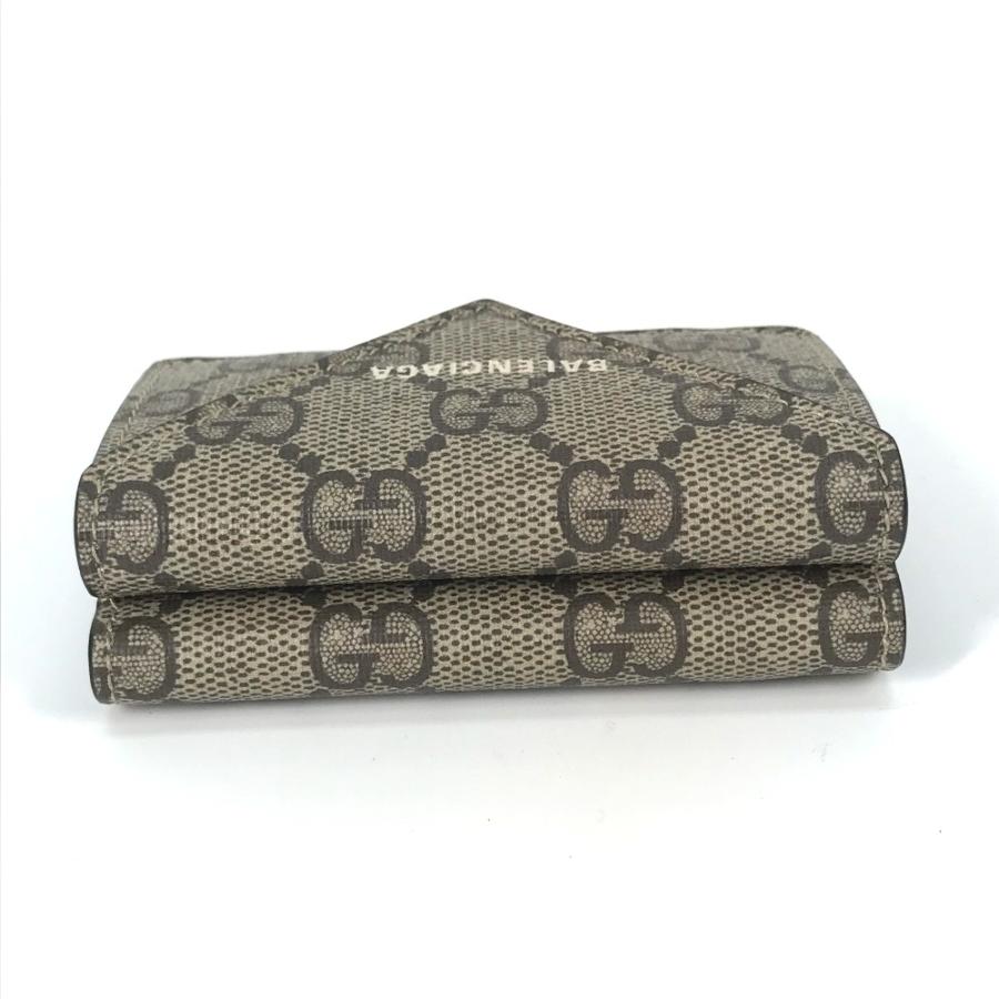 美品 GUCCI グッチ 681704 ペーパー ミニ ウォレット ザ ハッカー プロジェクト BALENCIAGA バレンシアガ コラボ 3つ折り財布【中古】 | GUCCI | 03