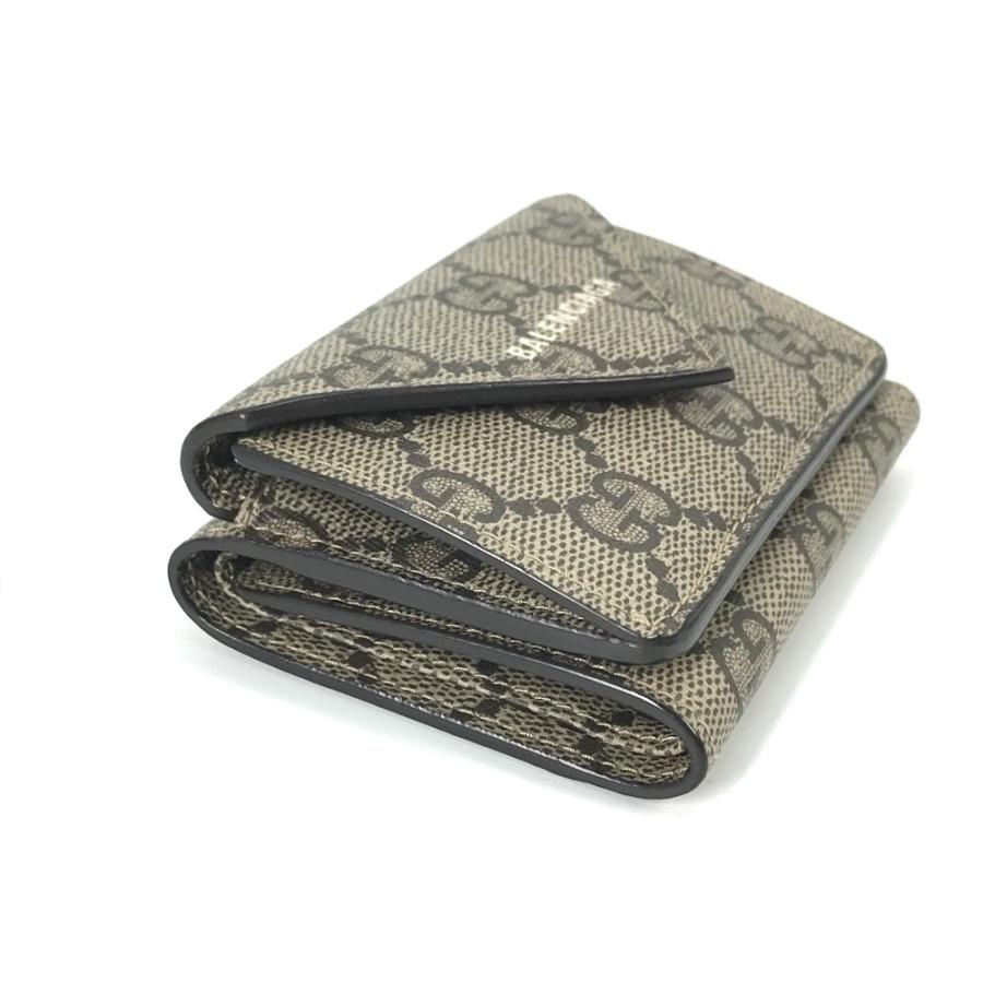 美品 GUCCI グッチ 681704 ペーパー ミニ ウォレット ザ ハッカー プロジェクト BALENCIAGA バレンシアガ コラボ 3つ折り財布【中古】 | GUCCI | 04