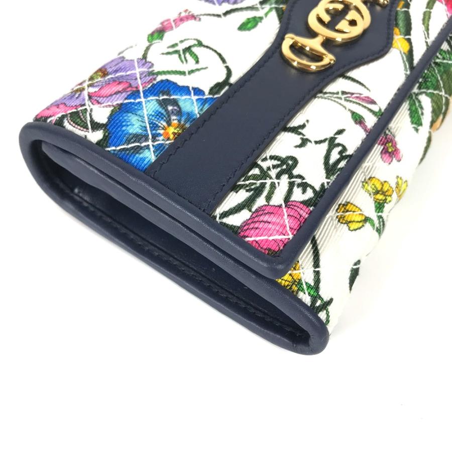 新品同様 GUCCI グッチ 536352 コンチネンタル ウォレット 二つ折り フローラ 花柄 フラワー GG 長財布 マルチカラー レディース【中古】 | GUCCI | 04