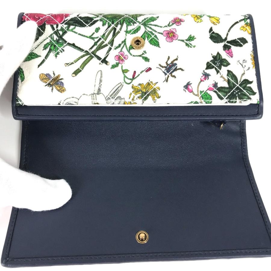 新品同様 GUCCI グッチ 536352 コンチネンタル ウォレット 二つ折り フローラ 花柄 フラワー GG 長財布 マルチカラー レディース【中古】 | GUCCI | 08