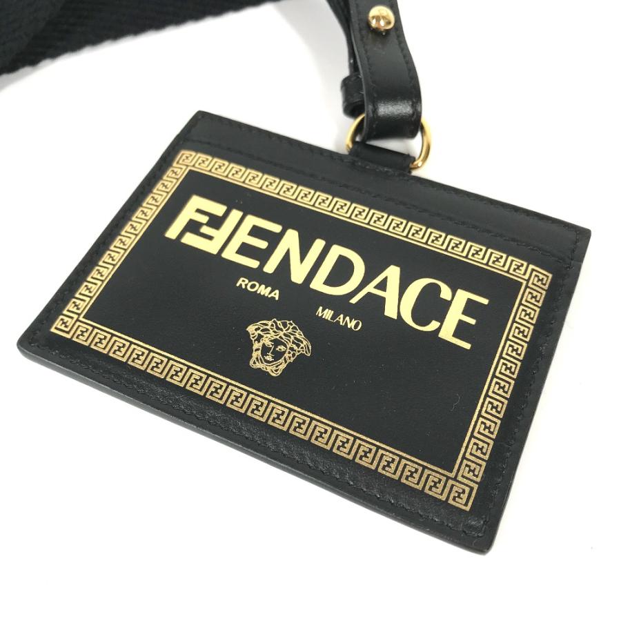 新品同様 VERSACE ヴェルサーチ FENDACE フェンダーチェ ネックストラップ付 IDホルダー  フェンディ FENDI コラボ  カードケース【中古】 |  | 02