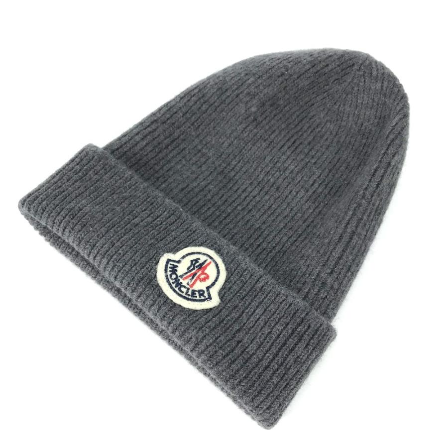 モンクレール 頷けよ MONCLER ニットキャップ ロゴワッペン ビーニー 