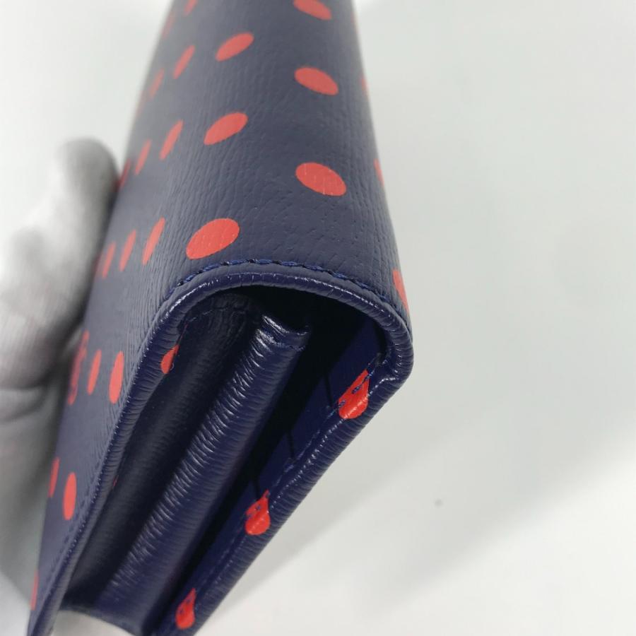 新品同様 GUCCI グッチ 621892 チェーンウォレット ショルダーバッグ ホースビット 1955 ドット 水玉 長財布 ネイビー×レッド 【中古】 | GUCCI | 07