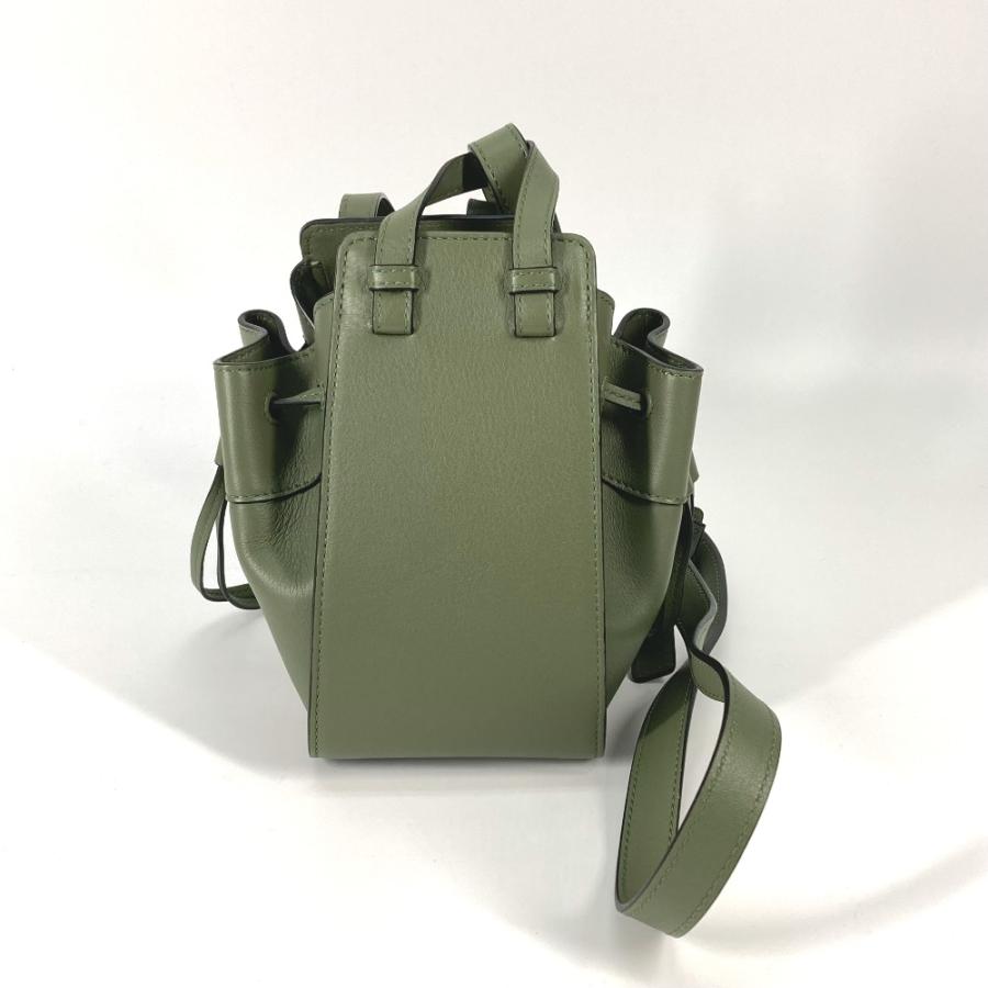 新品同様 LOEWE ロエベ ハンモック ドローストリングバッグ ミニ ハンドバッグ 肩掛け 斜め掛け ショルダーバッグ カーキ【中古】 | LOEWE | 01