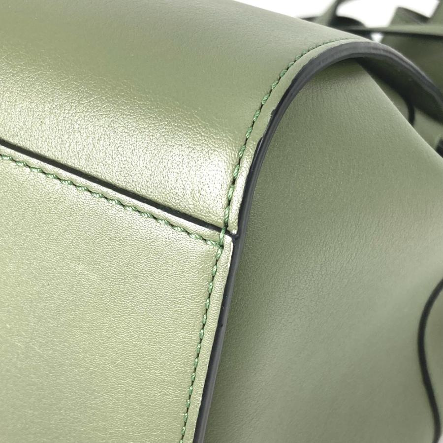 新品同様 LOEWE ロエベ ハンモック ドローストリングバッグ ミニ ハンドバッグ 肩掛け 斜め掛け ショルダーバッグ カーキ【中古】 | LOEWE | 06