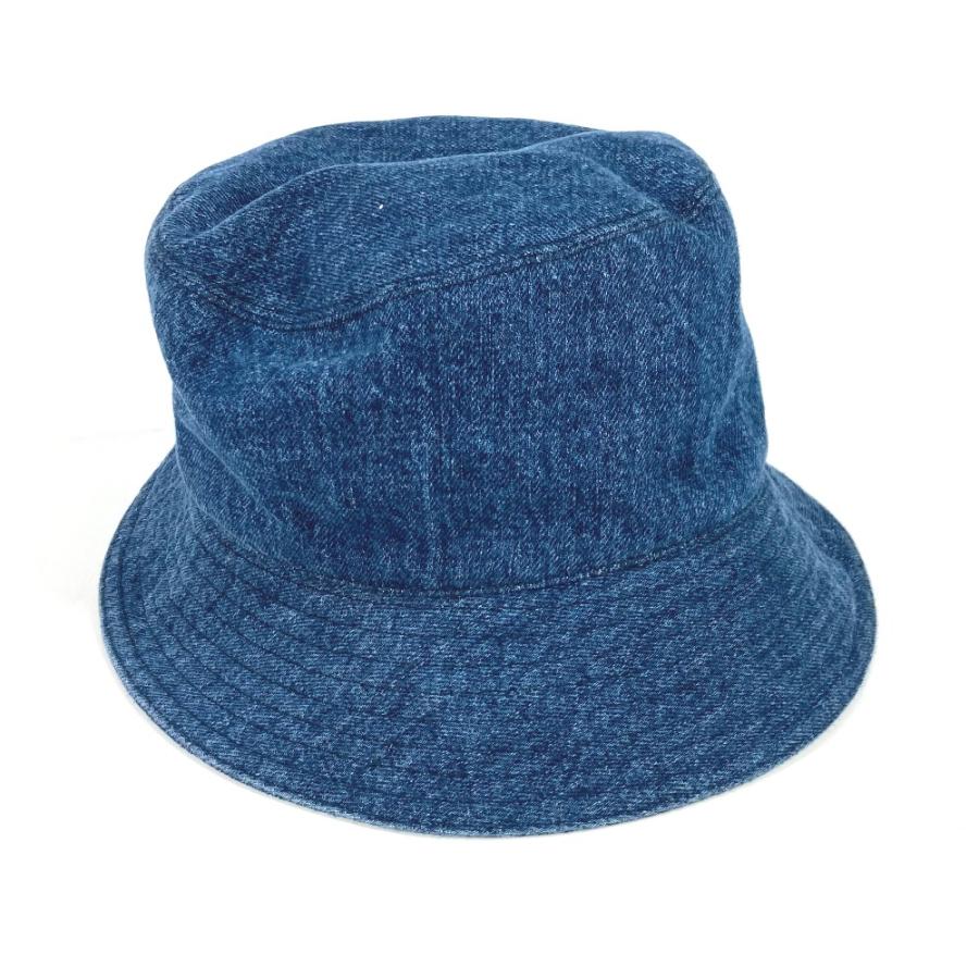 美品 MIUMIU ミュウミュウ 5HC196 ロゴ ハット帽 帽子 バケットハット ボブハット デニム ハット ブルー レディース【中古】 | miu miu | 04